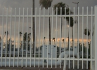 6' tall security fencing with pinched pickets