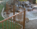 curved fencing with knuckles & balltops