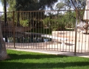 twisted solid steel pickets alternating with straight pickets