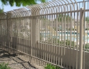 6' tall security fencing with pinched pickets spears & shepherds